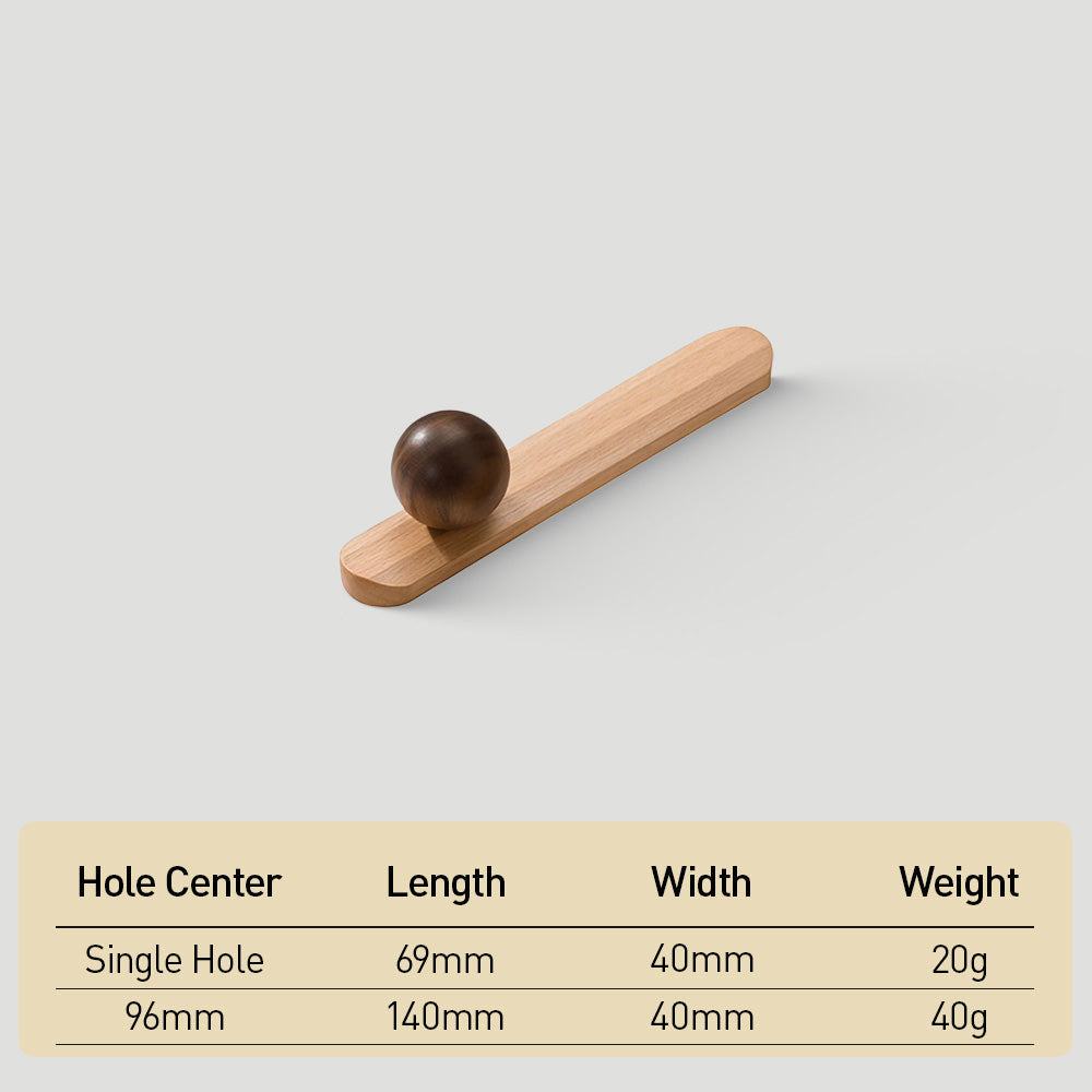 Modern Timber Natural Wood Cabinet Handles
