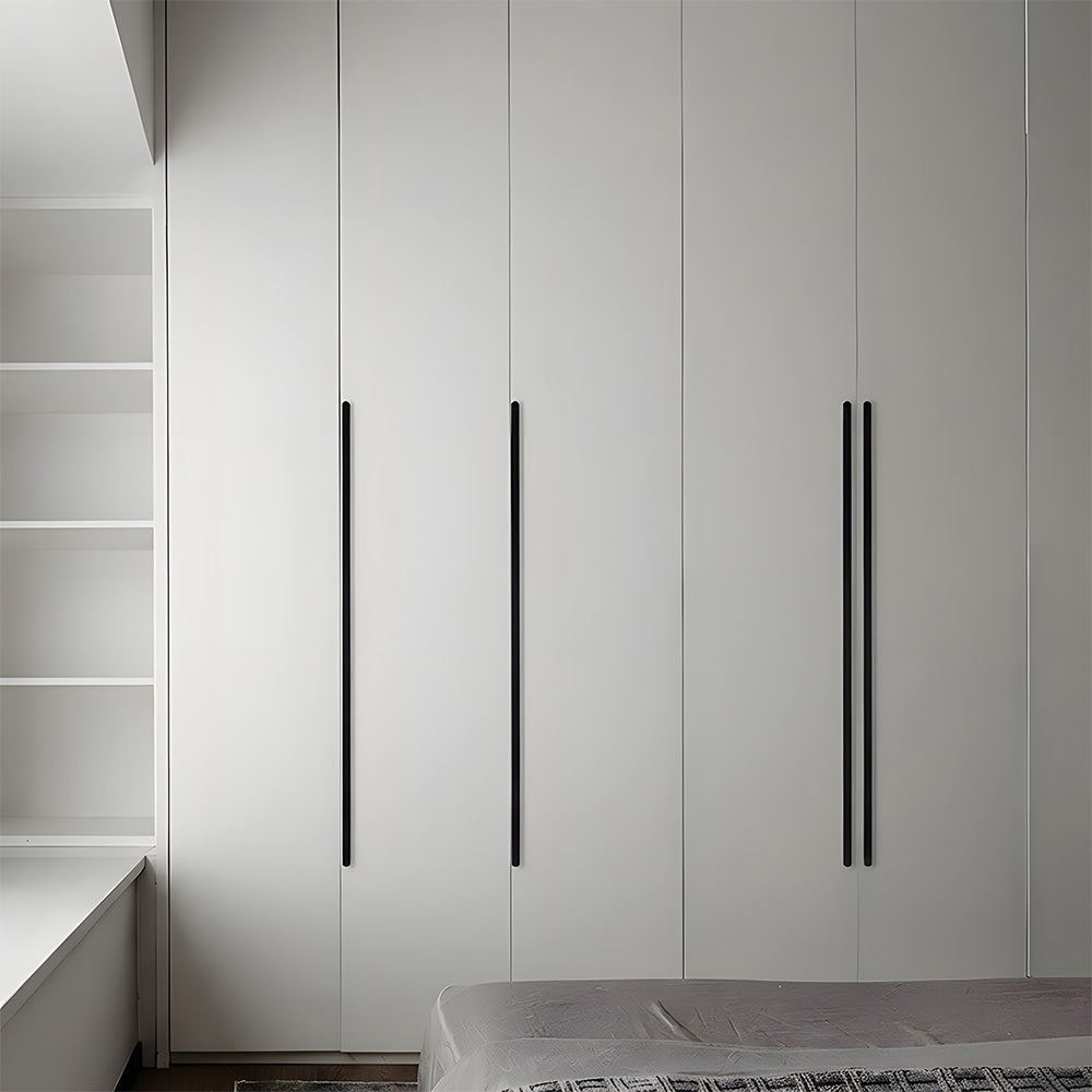 Black Aluminium Round Head Cupboard Handles