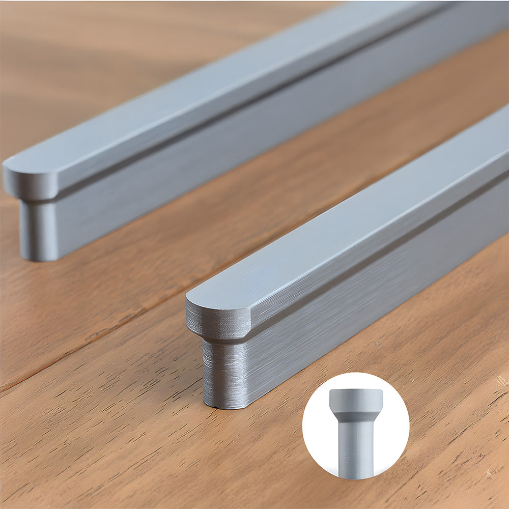 Grey Aluminium Round Head Cupboard Handles