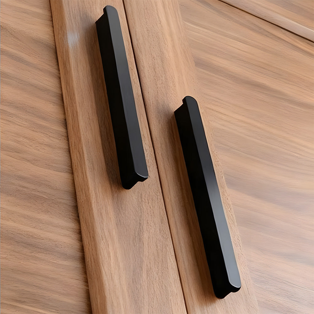 Black Aluminium Round Head Cupboard Handles