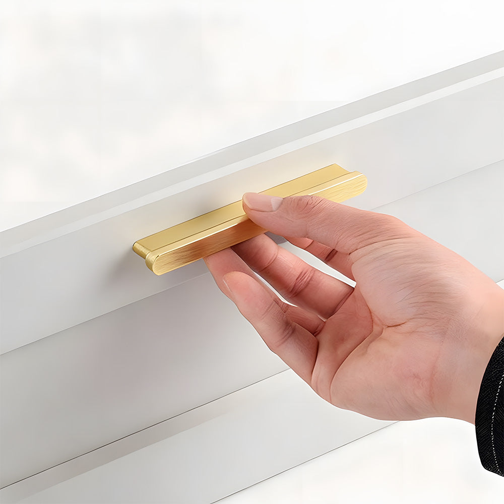 Brushed Gold Aluminium Round Head Cupboard Handles