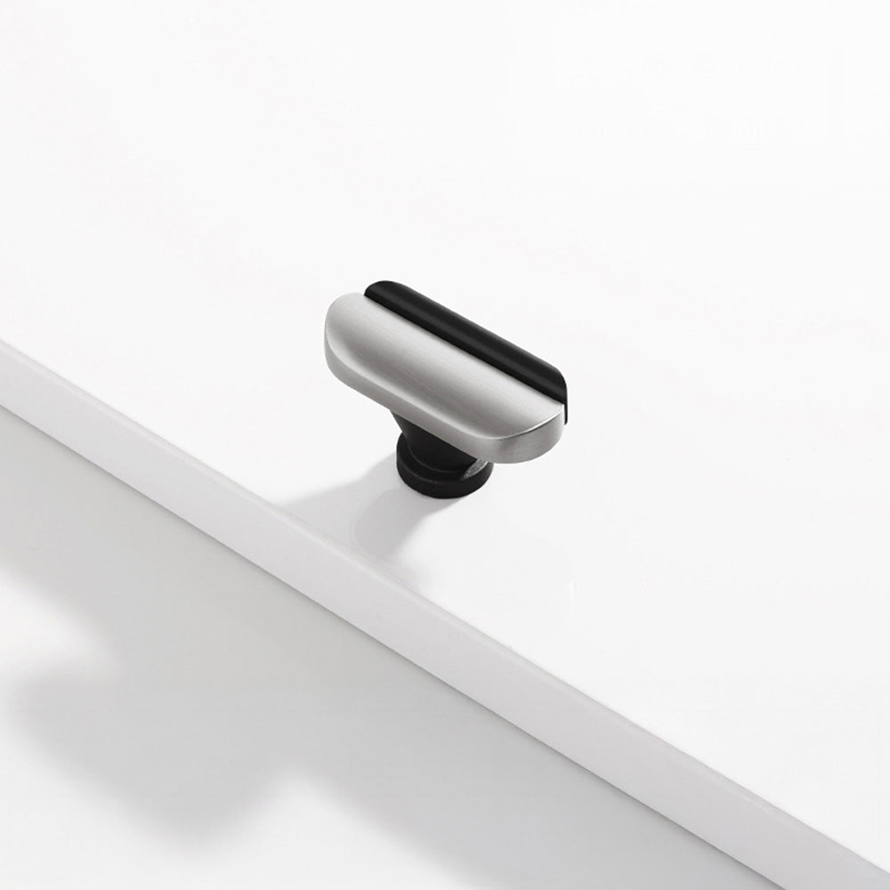 Modern Dual-Tone Curved Cabinet Handles & Knobs