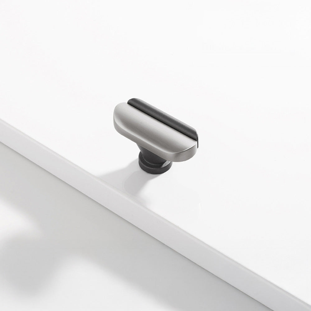 Modern Dual-Tone Curved Cabinet Handles & Knobs
