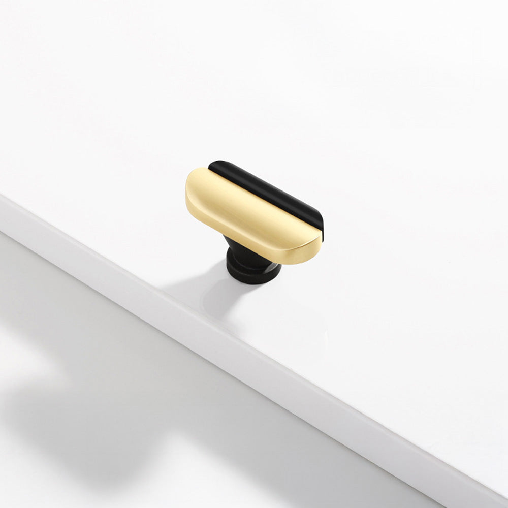 Modern Dual-Tone Curved Cabinet Handles & Knobs