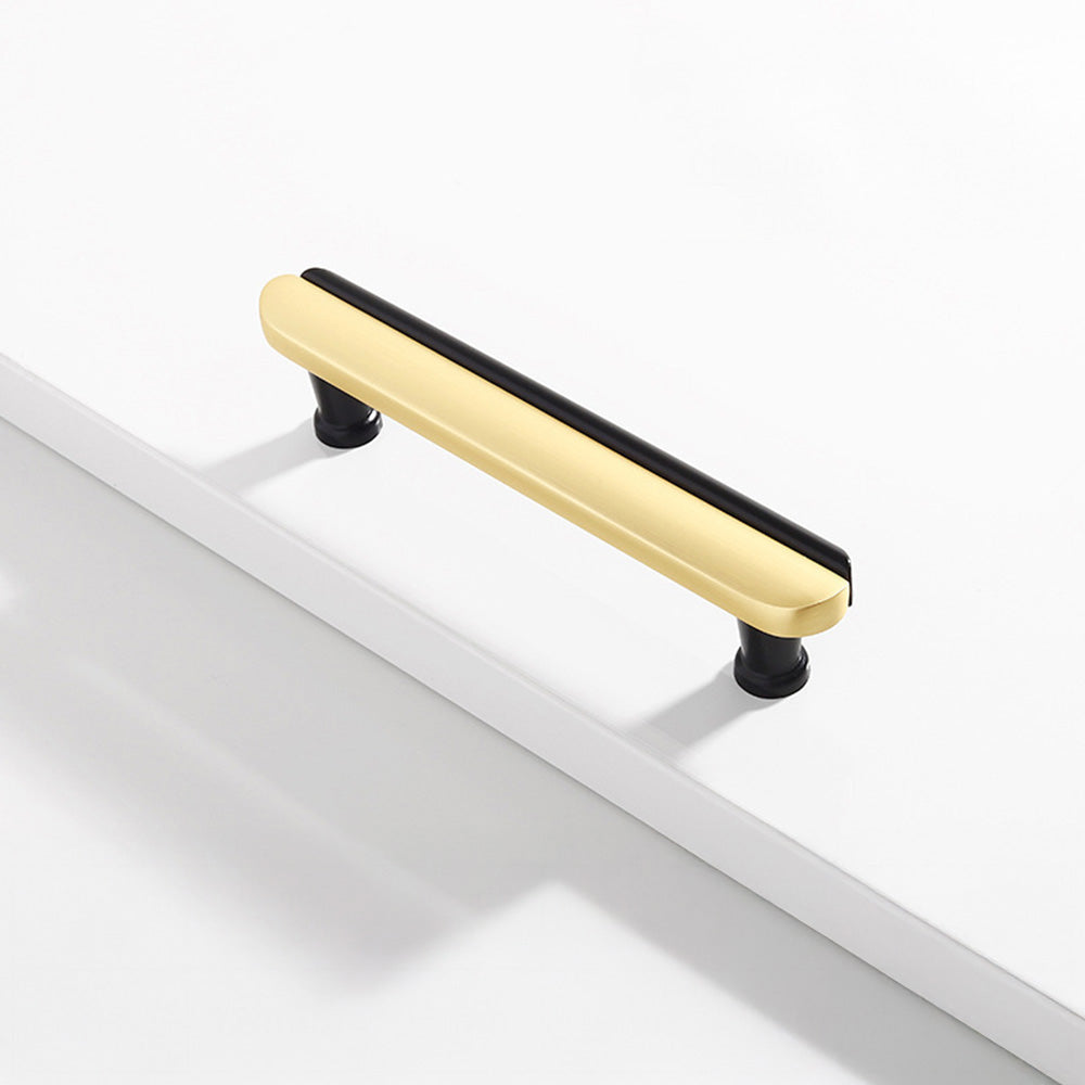 Modern Dual-Tone Curved Cabinet Handles & Knobs