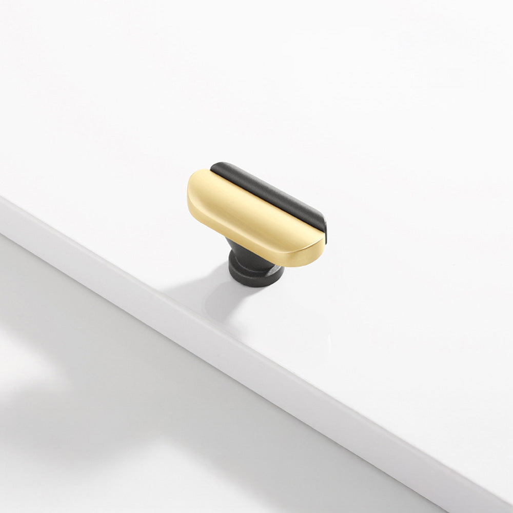 Modern Dual-Tone Curved Cabinet Handles & Knobs