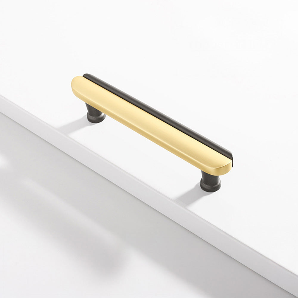 Modern Dual-Tone Curved Cabinet Handles & Knobs