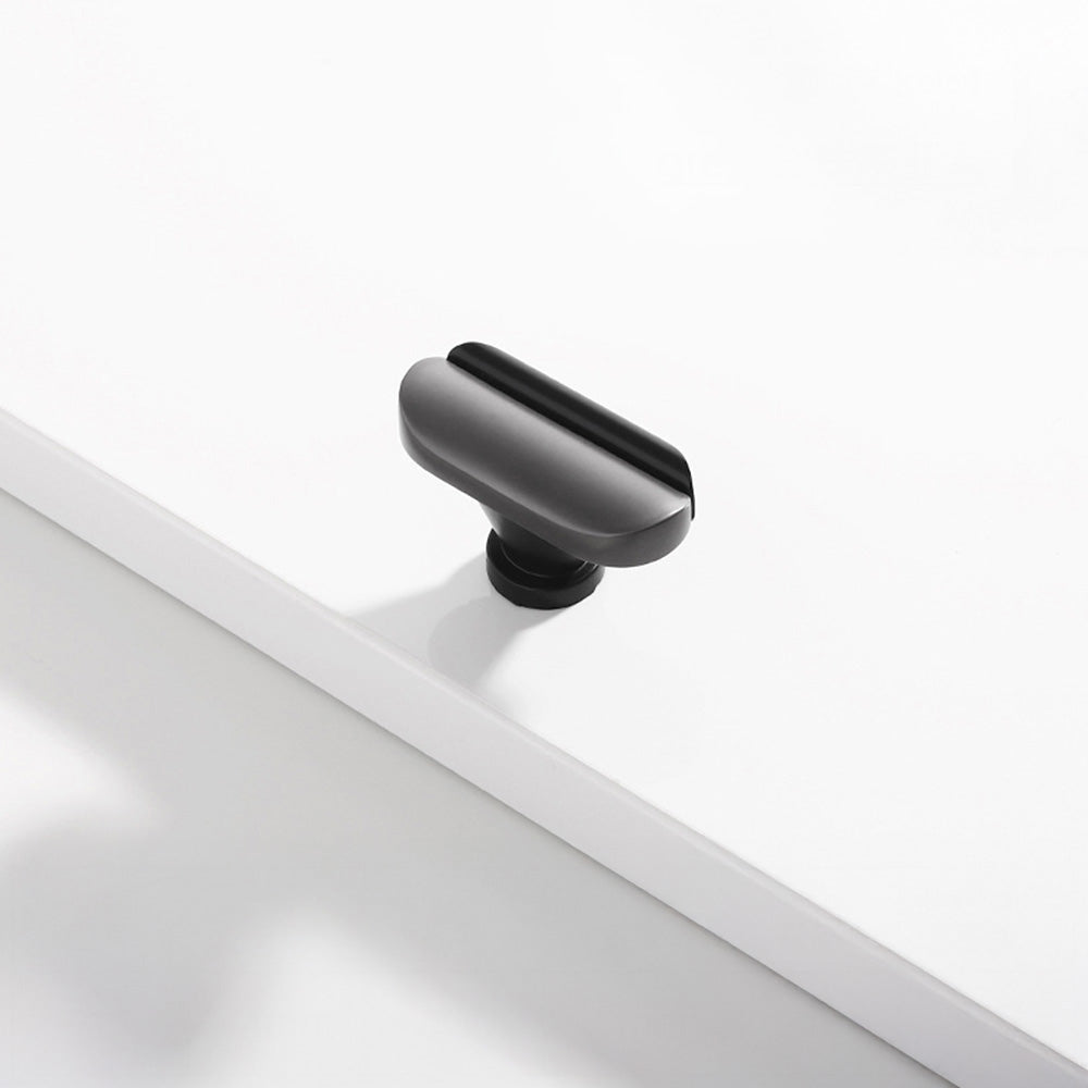 Modern Dual-Tone Curved Cabinet Handles & Knobs