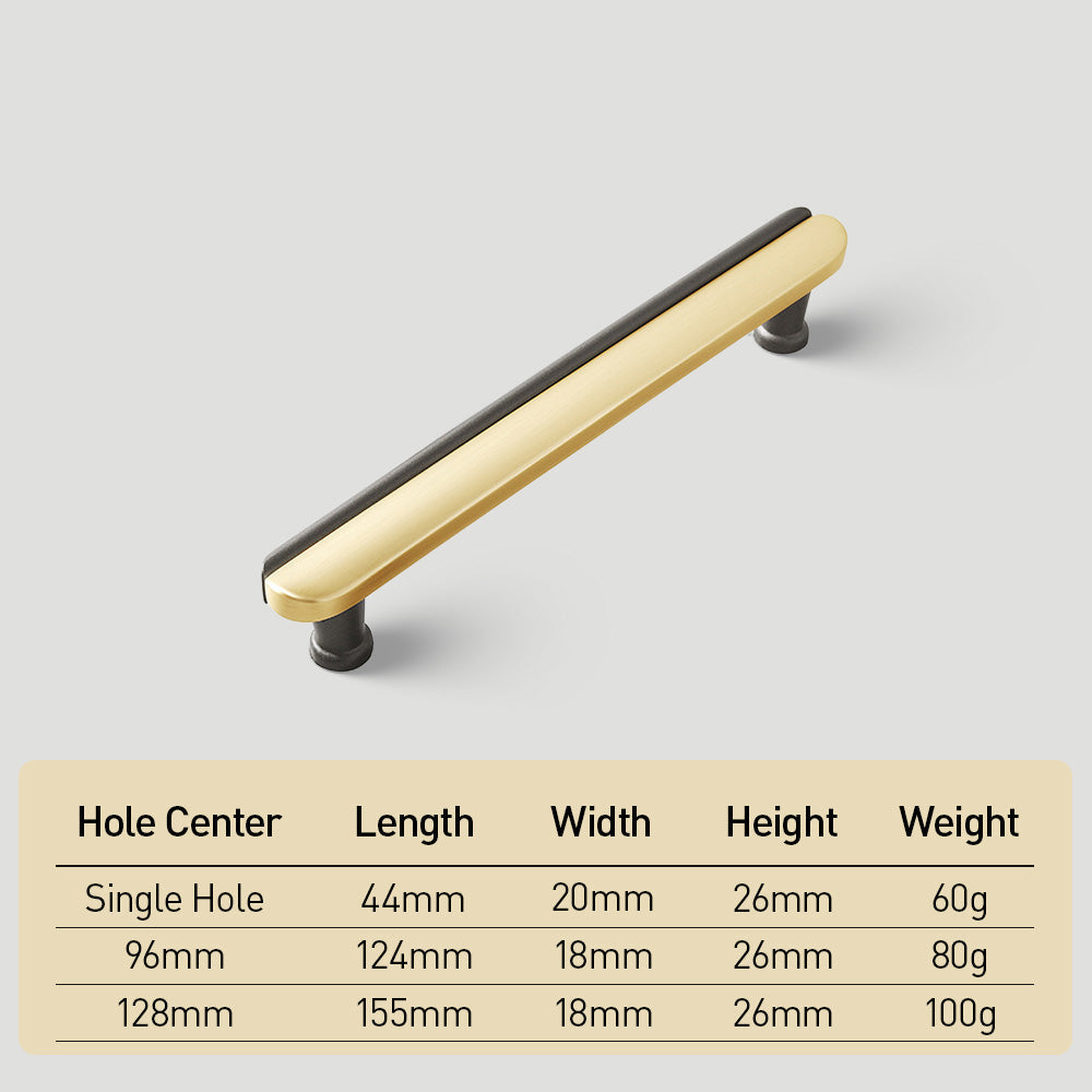 Modern Dual-Tone Curved Cabinet Handles & Knobs