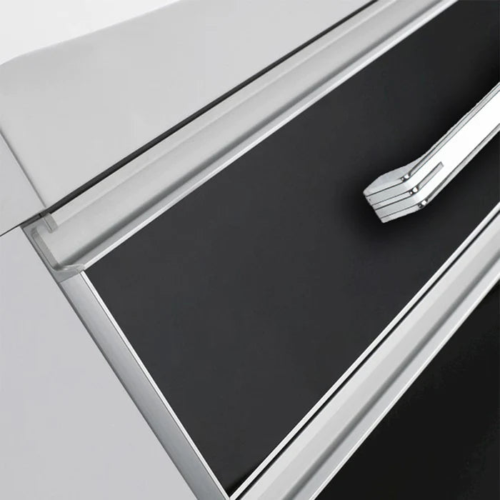 Black and Chrome Modern Cabinet Handles for Kitchen and Drawers