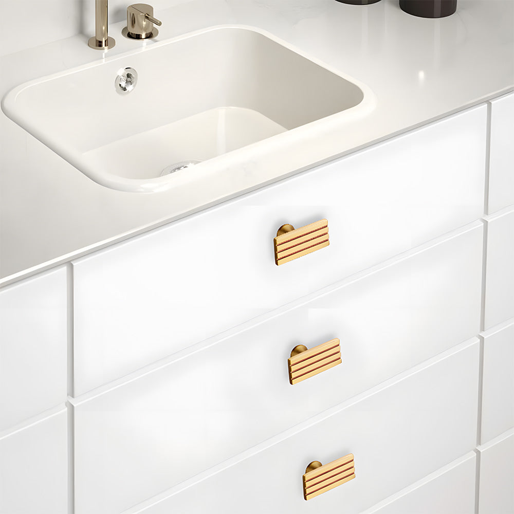 Gold Art Deco Brass Cupboard Handles & Knobs