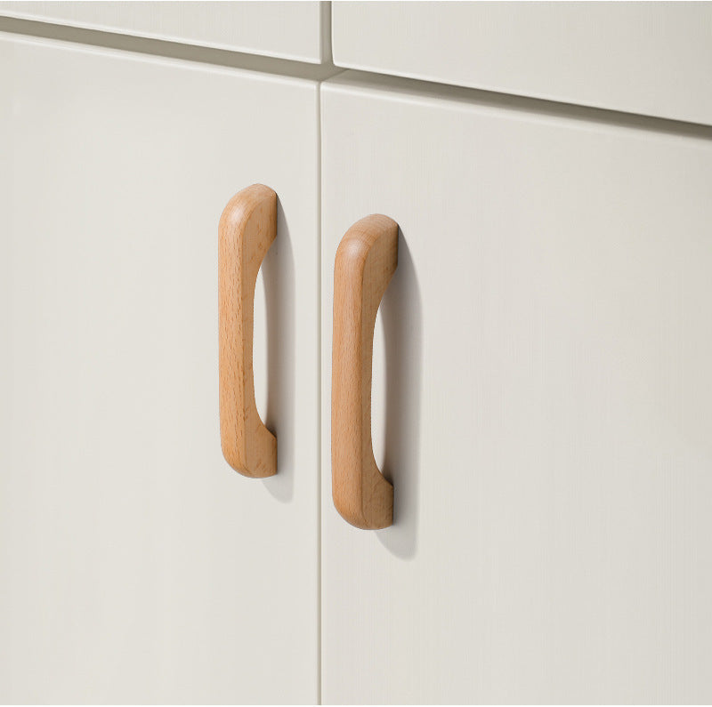 Beech Wooden Kitchen Cabinet Handles Cupboard Drawer Pulls