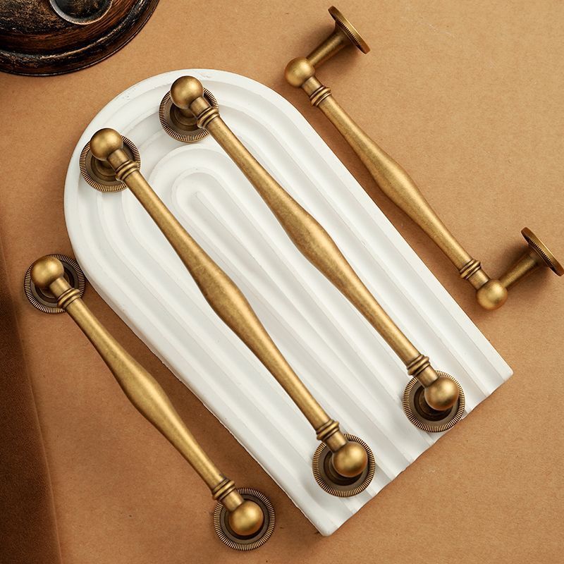 Vintage Antique Brass Cabinet Handles French Style Knobs