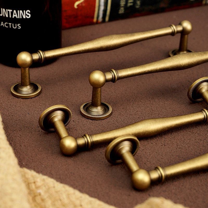 Vintage Antique Brass Cabinet Handles French Style Knobs