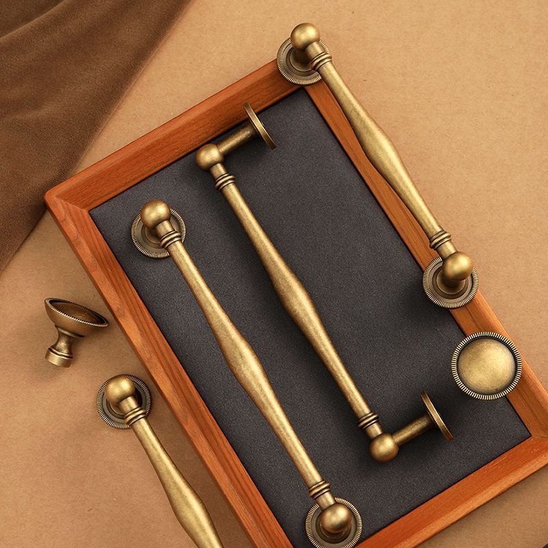 Vintage Antique Brass Cabinet Handles French Style Knobs