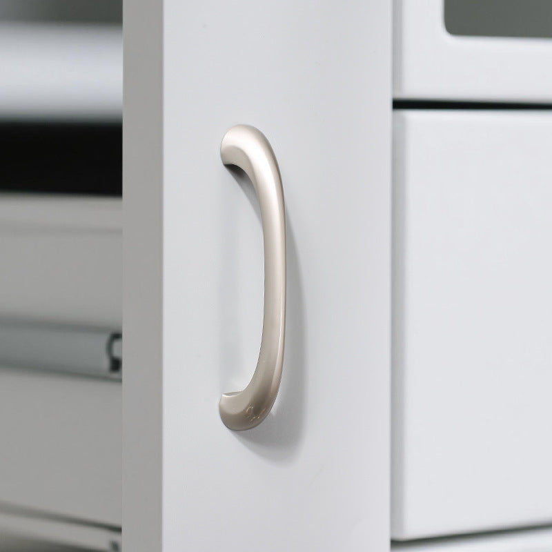Brushed Zinc Alloy Cabinet Handles Minimalist Furniture Pulls