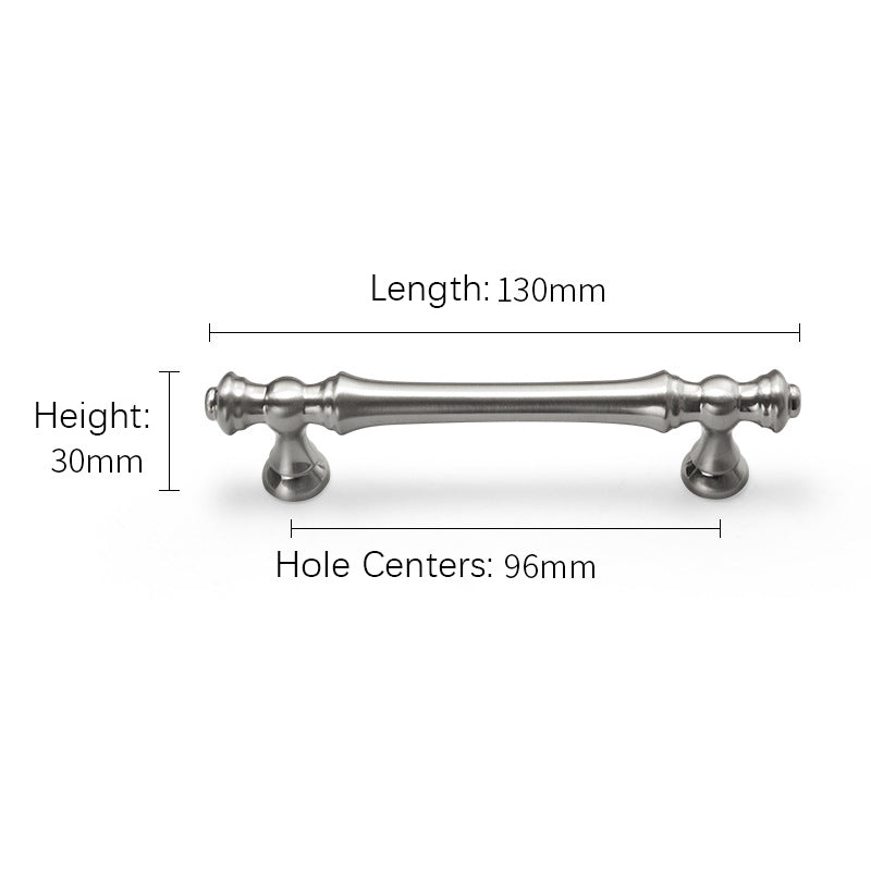 Silver Polished Bar Cabinet Drawer Pull Handles For Kitchen
