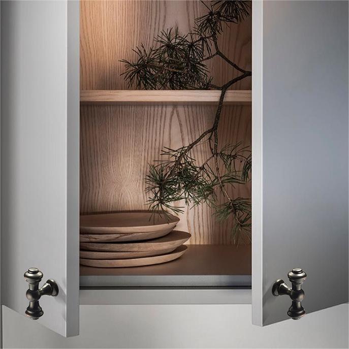 Modern Black Aluminium Cabinet Pulls On Cabinets
