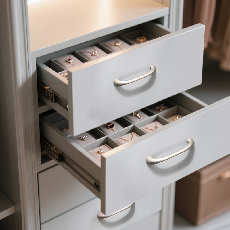 Brushed Zinc Alloy Cabinet Handles Minimalist Furniture Pulls