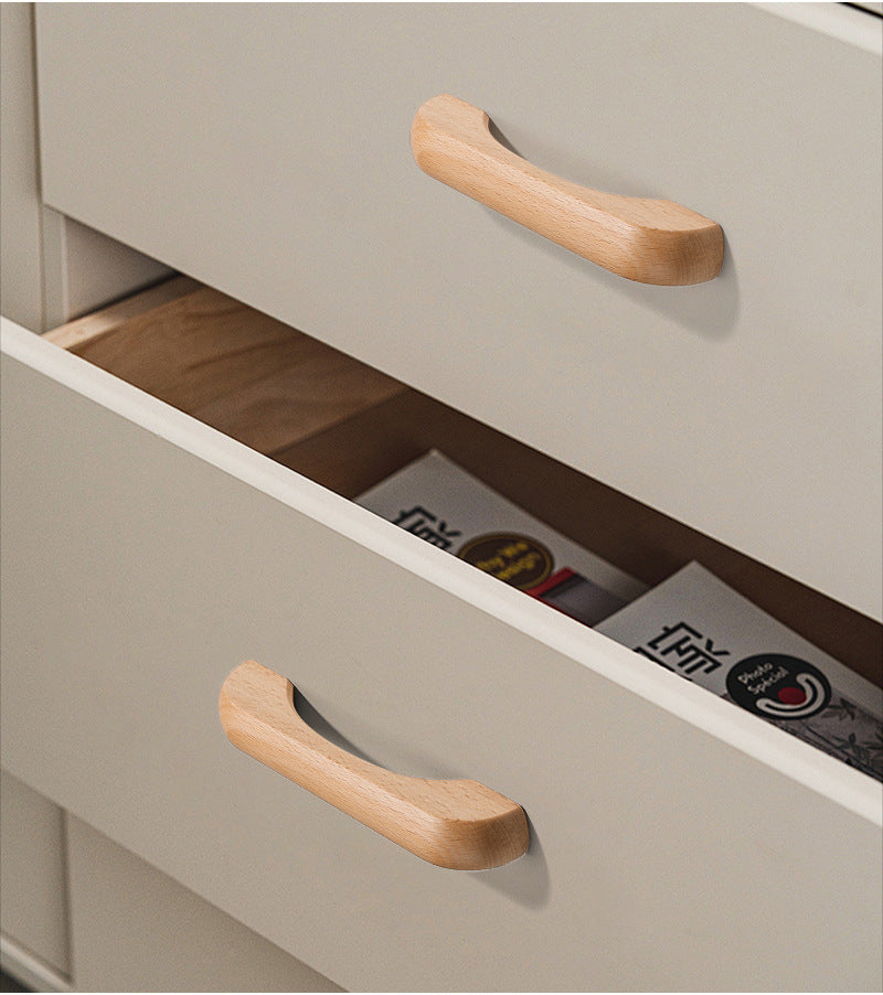 Beech Wooden Kitchen Cabinet Handles Cupboard Drawer Pulls