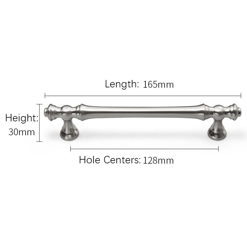 Silver Polished Bar Cabinet Drawer Pull Handles For Kitchen