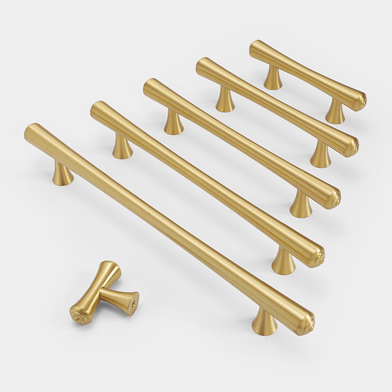 Luxury Brass Gold Drawer Pulls Full Copper Wardrobe Cabinet Door Handles