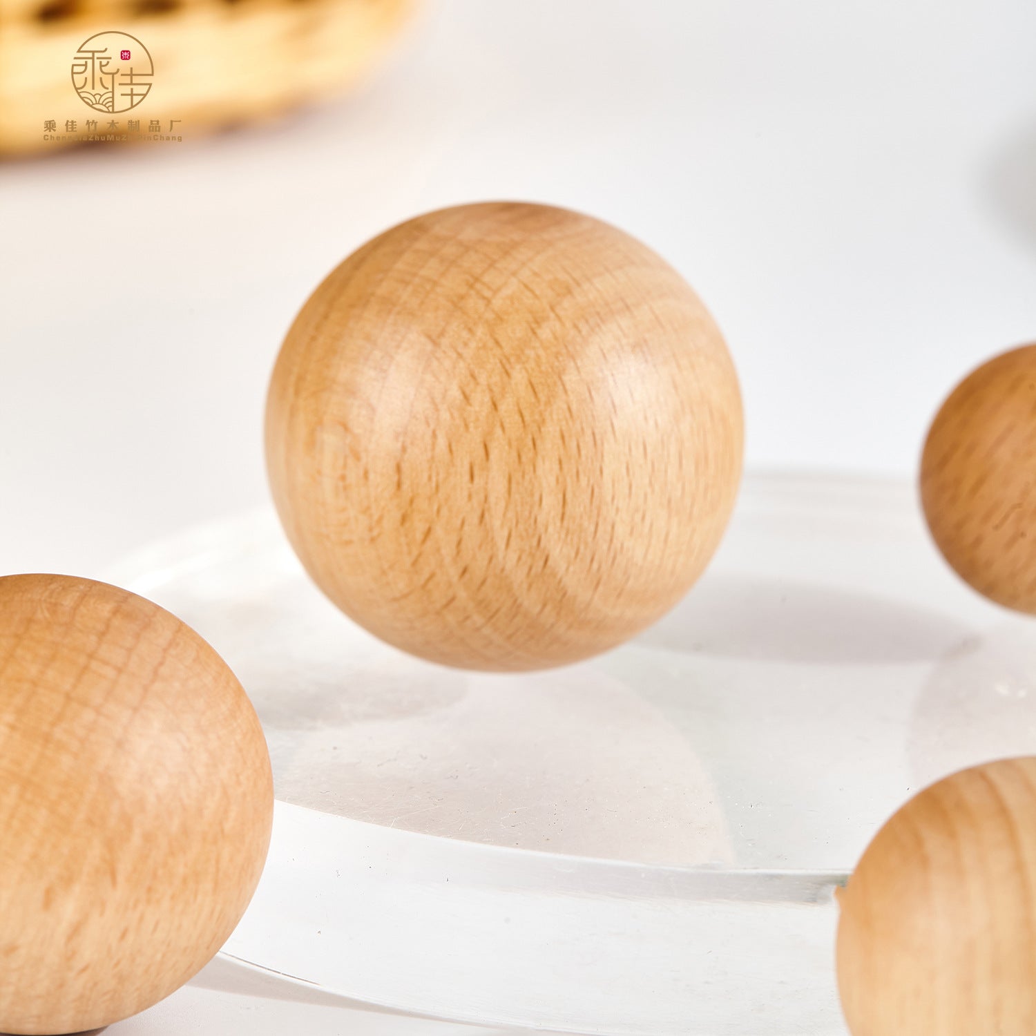 Beech Walnut Wood Round Knobs for Cabinets and Drawers