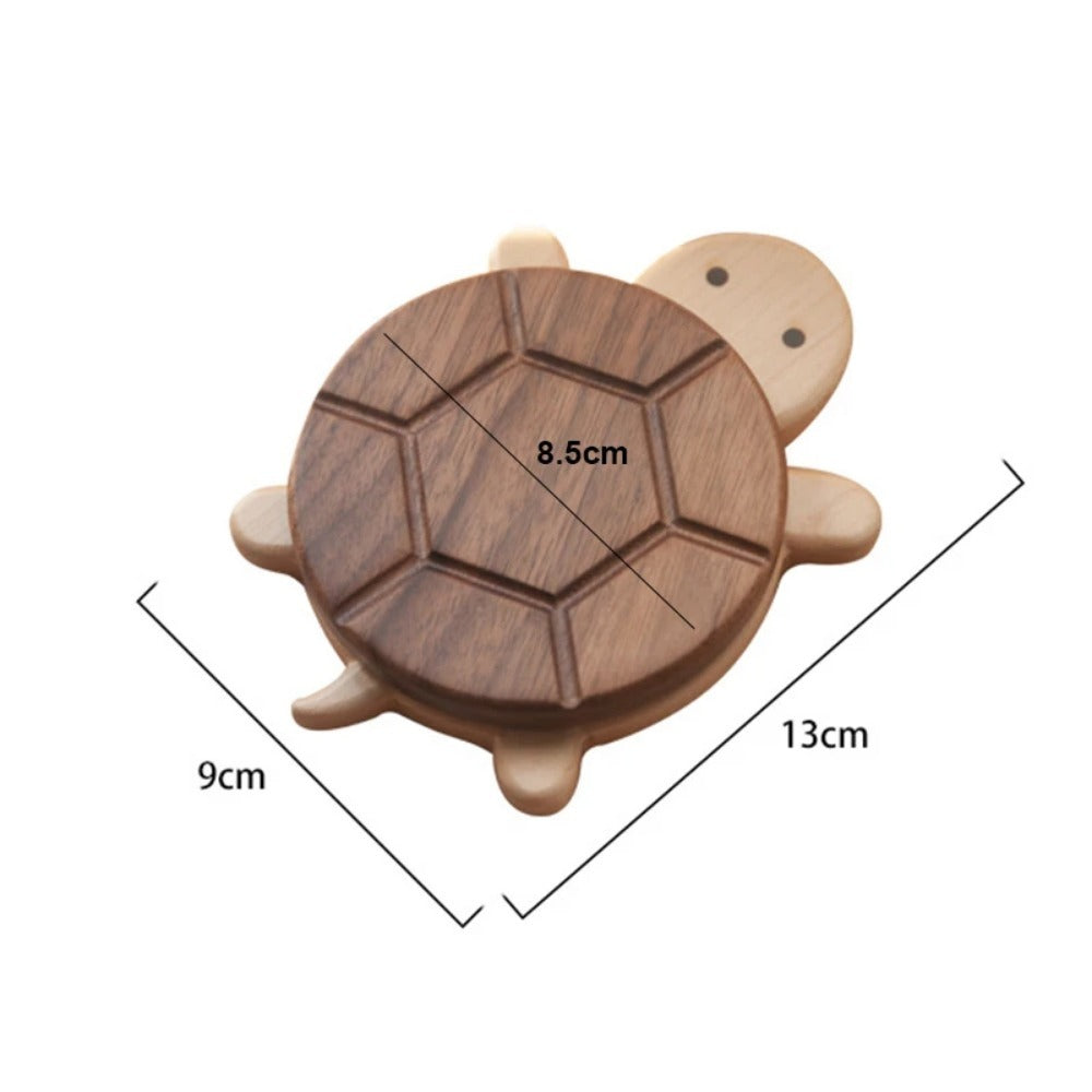 Cute Shape Black Walnut Solid Wood Turtle Coaster