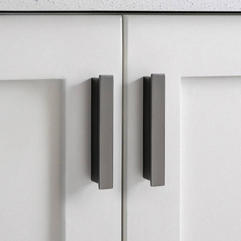 Pearl Gray Trapezoid Cabinet Handles T-Shaped Wardrobe Cupboard Door Pulls