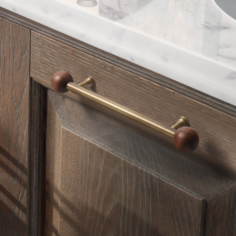 Nordic Brass Walnut Handles for Wooden Furniture and Kitchen Cabinets