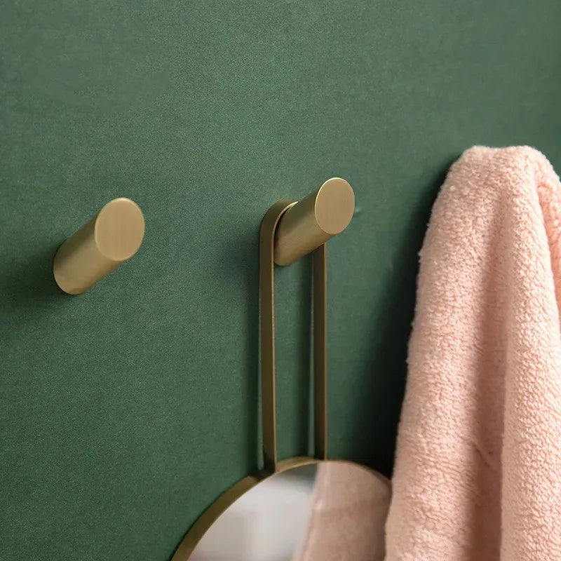 2 Pack Solid Brass Wall Hooks for Clothes