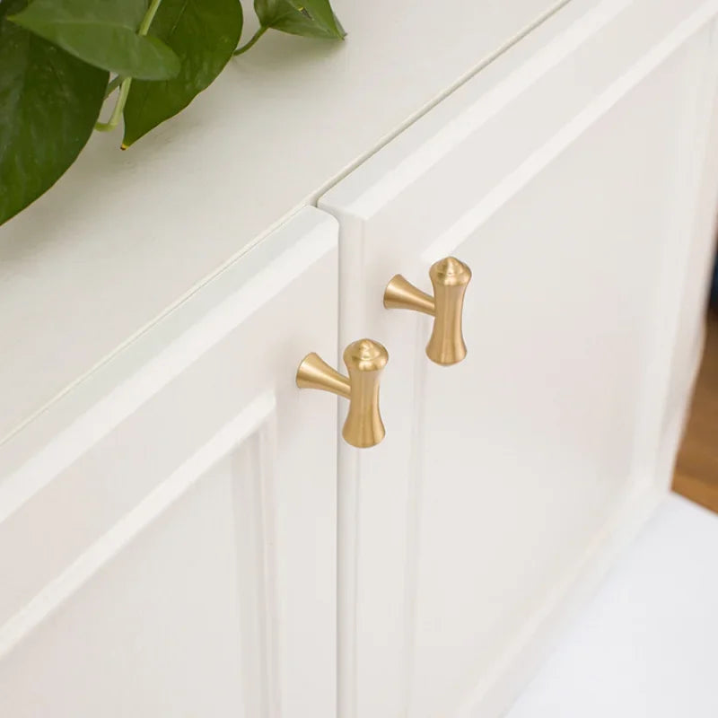 Luxury Brass Gold Drawer Pulls Full Copper Wardrobe Cabinet Door Handles