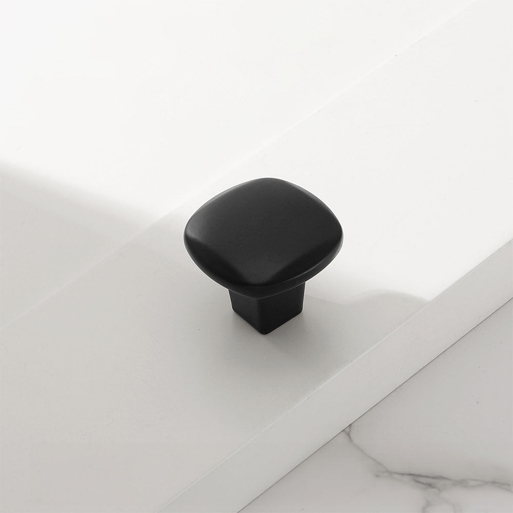 Elegant Black Zinc Alloy Square Cabinet Pulls and Handles