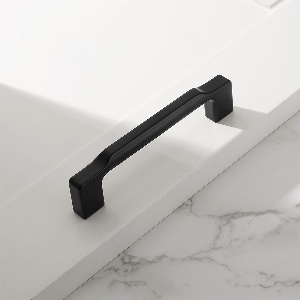 Elegant Black Zinc Alloy Square Cabinet Pulls and Handles