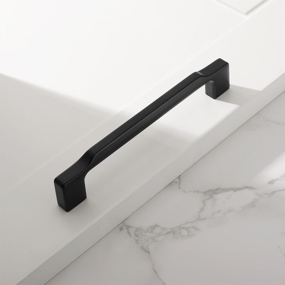 Elegant Black Zinc Alloy Square Cabinet Pulls and Handles