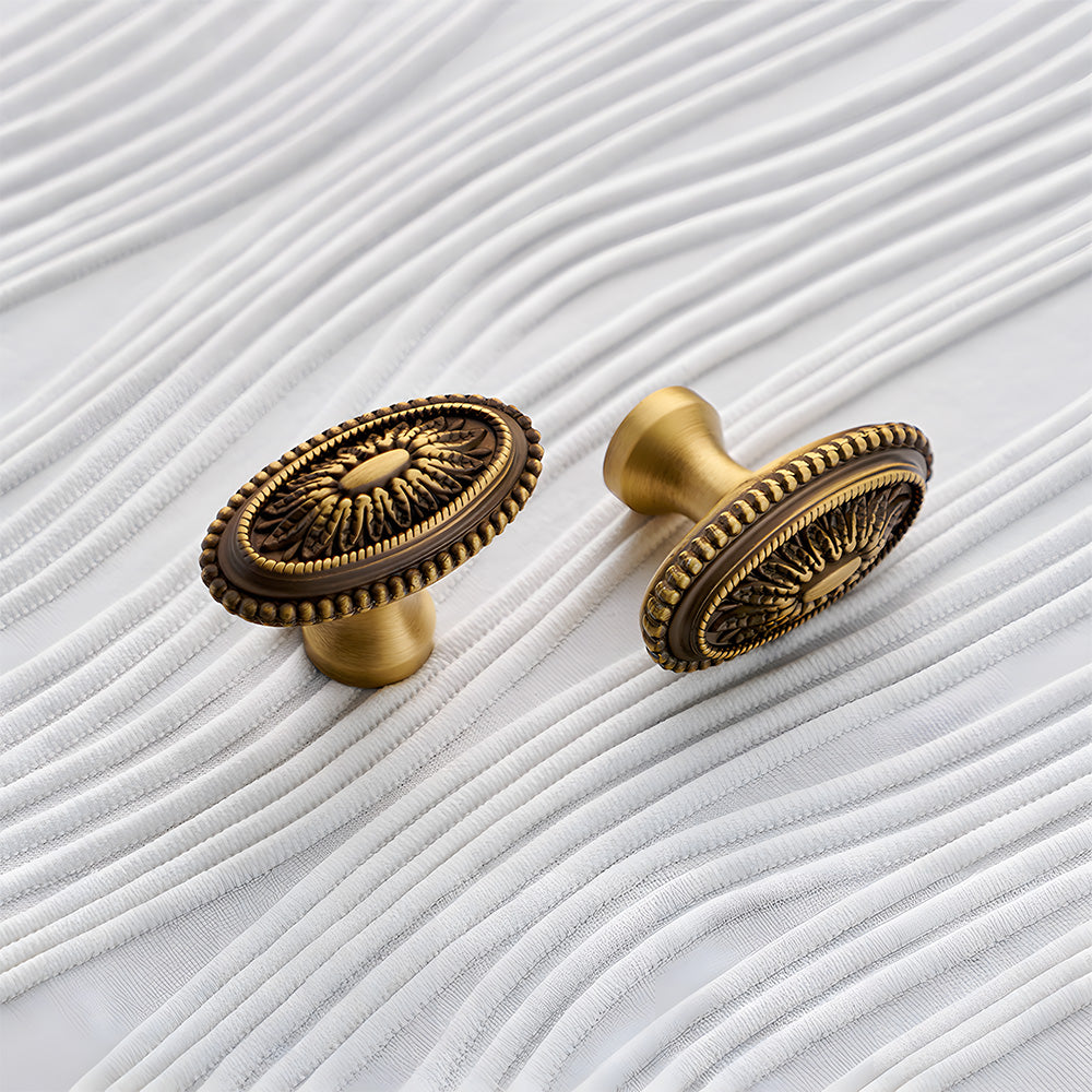 Antique Bronze Solid Brass Cupboard Handles & Cabinet Knobs