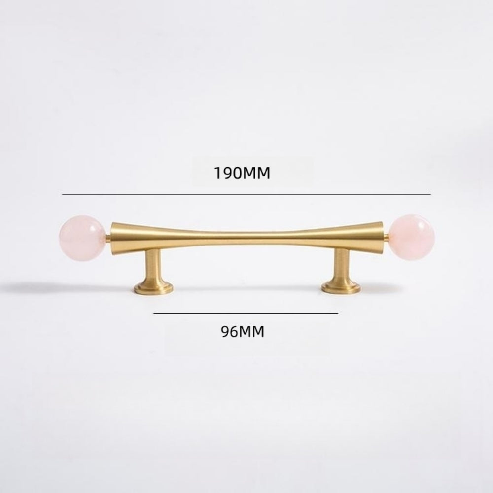 Luxury Pink Crystal Brass Wardrobe Cabinet Pull