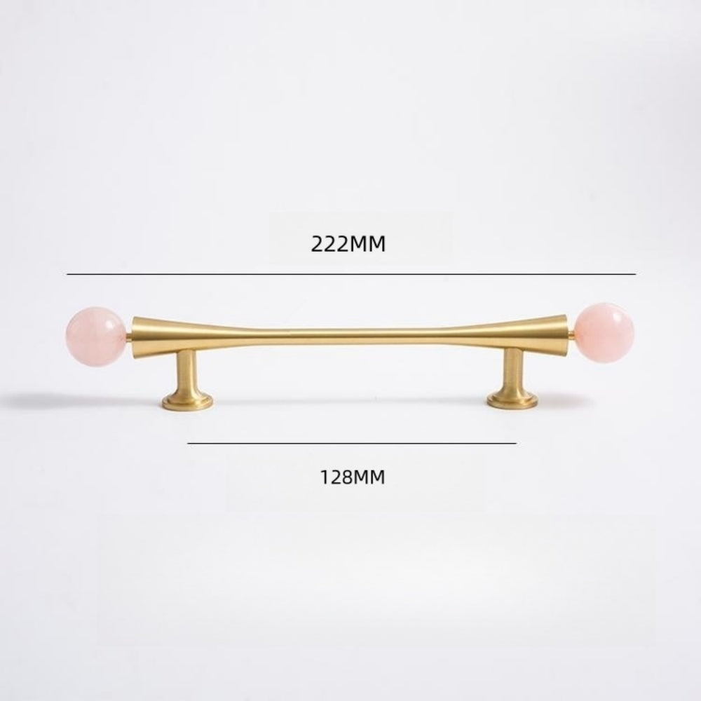 Luxury Pink Crystal Brass Wardrobe Cabinet Pull