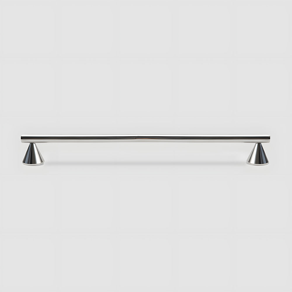 Solid Brass Silver Cone-shaped Feet Design Cupboard Door T Bar Handles