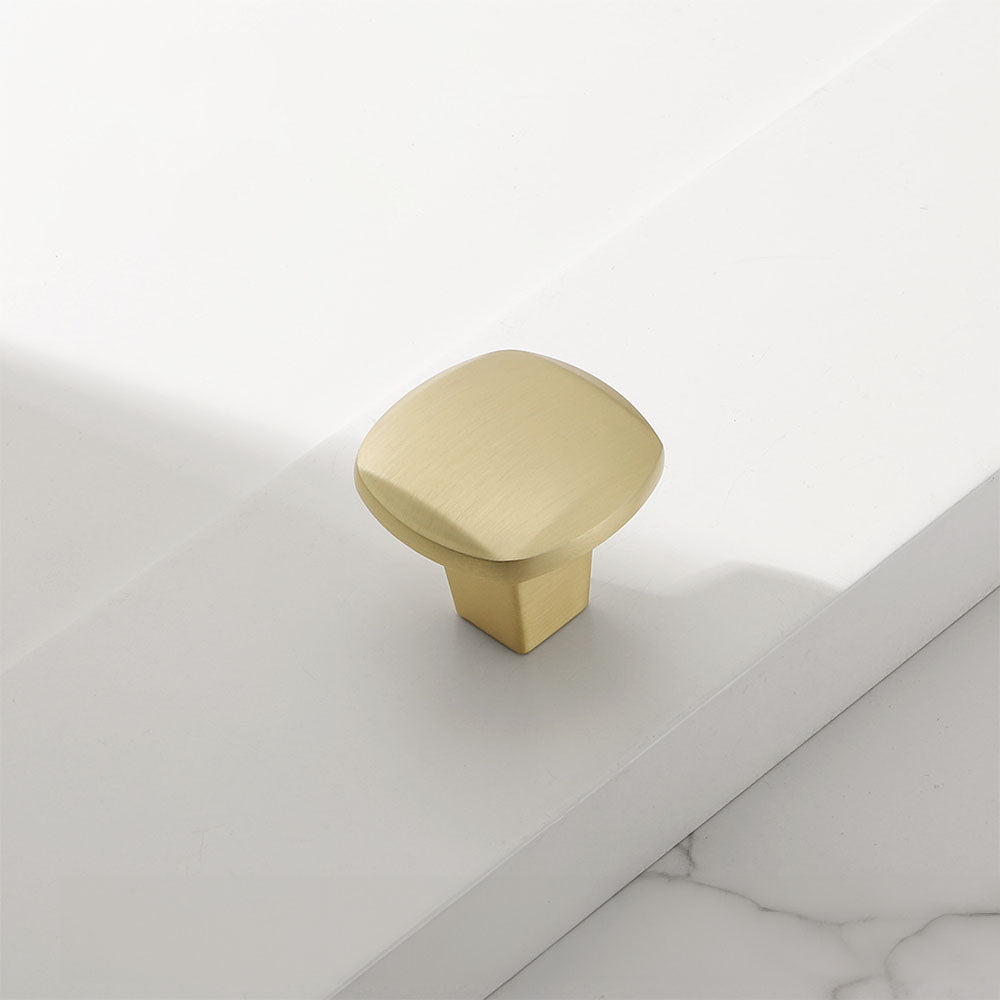 Gold Zinc Alloy Square Cabinet Pulls and Handles for Kitchen and Wardrobe