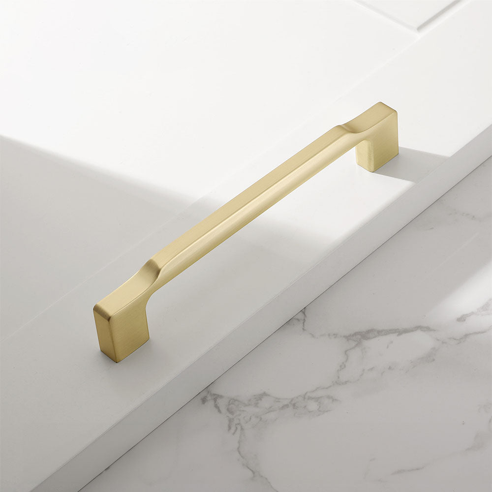 Gold Zinc Alloy Square Cabinet Pulls and Handles for Kitchen and Wardrobe