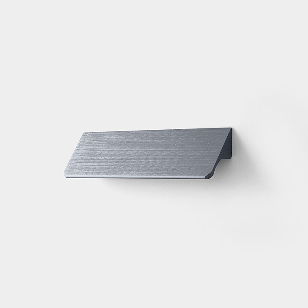 Brushed Grey Invisible Cabinet Edge Pull Handles for Kitchen