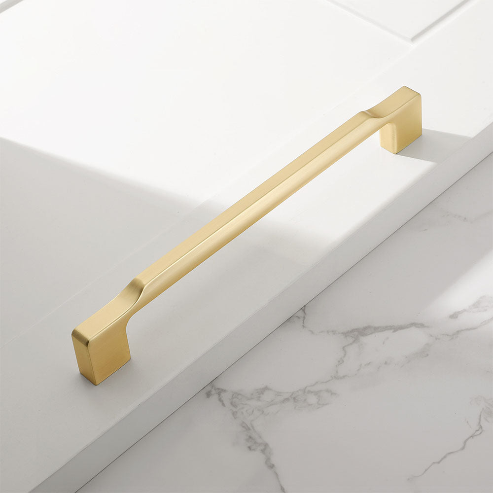 Gold Zinc Alloy Square Cabinet Pulls and Handles for Kitchen and Wardrobe