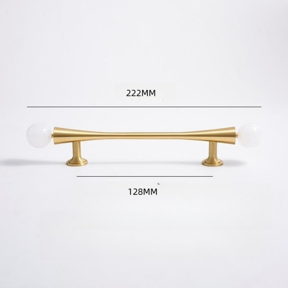 Luxury White Crystal Brass Wardrobe Pulls