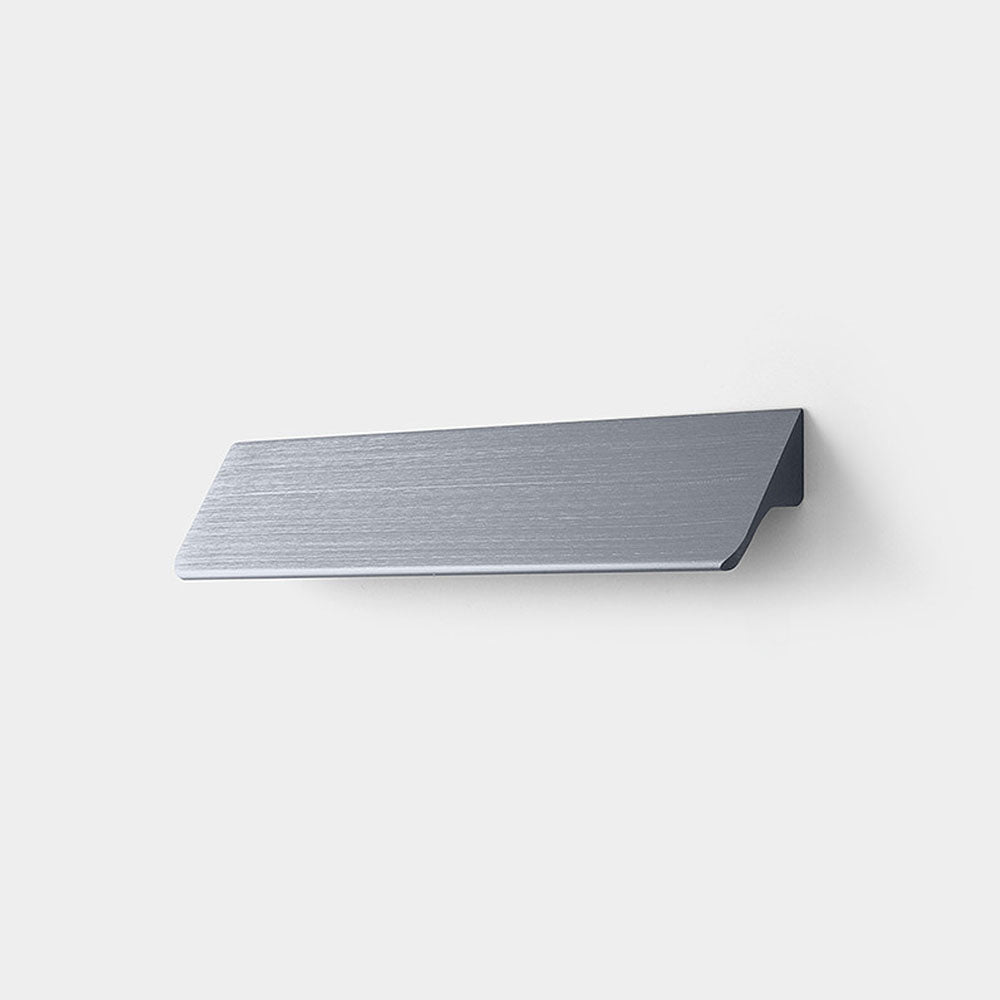 Brushed Grey Invisible Cabinet Edge Pull Handles for Kitchen