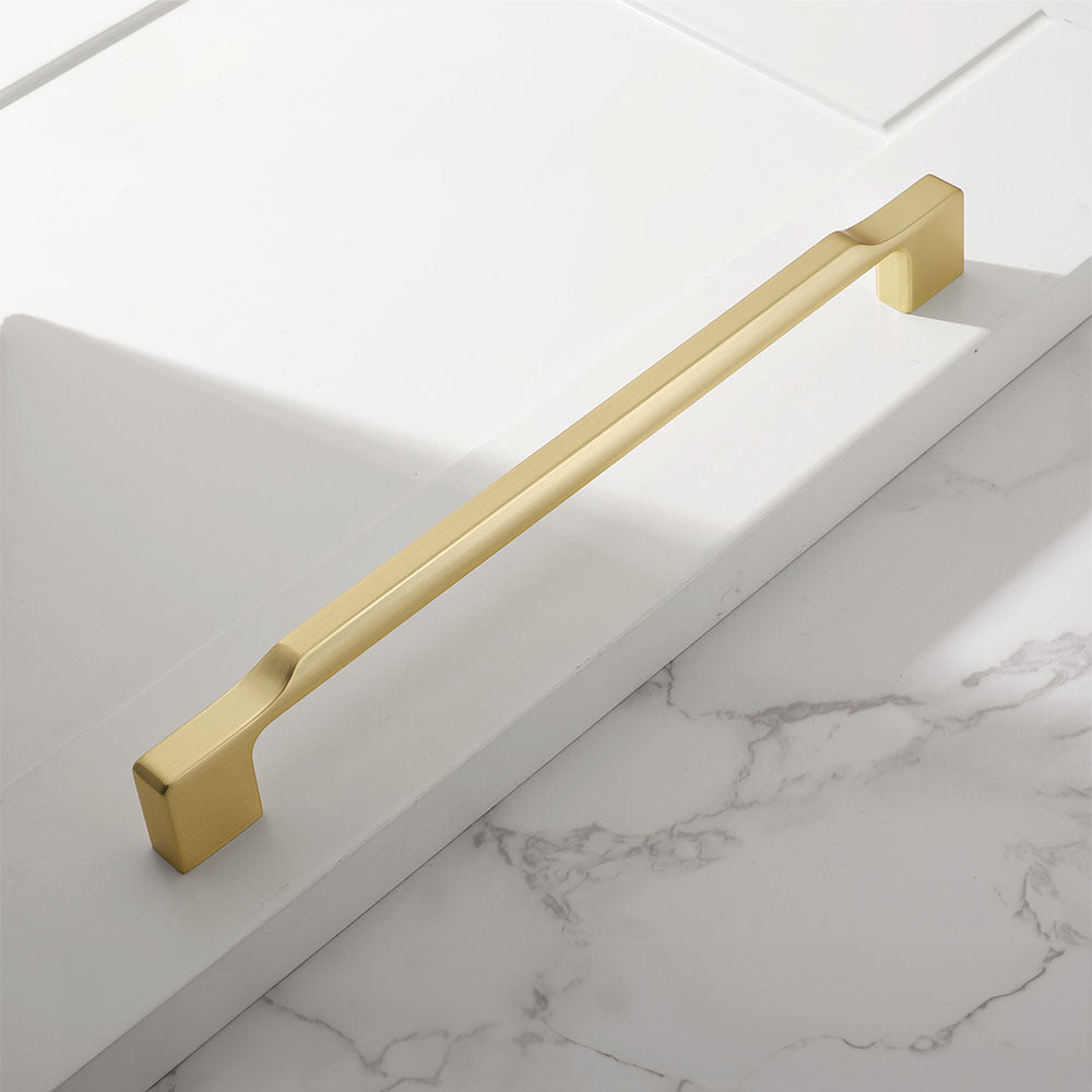 Gold Zinc Alloy Square Cabinet Pulls and Handles for Kitchen and Wardrobe