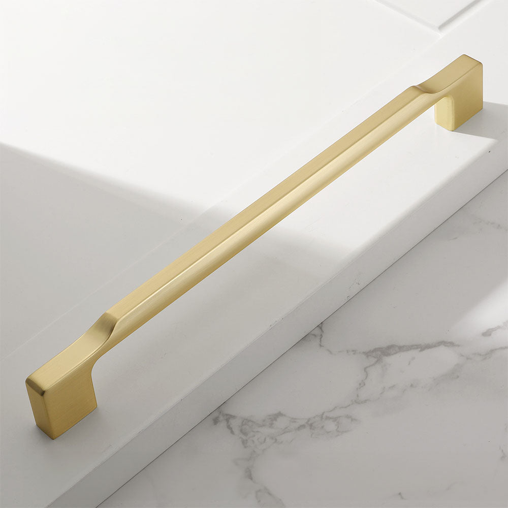 Gold Zinc Alloy Square Cabinet Pulls and Handles for Kitchen and Wardrobe
