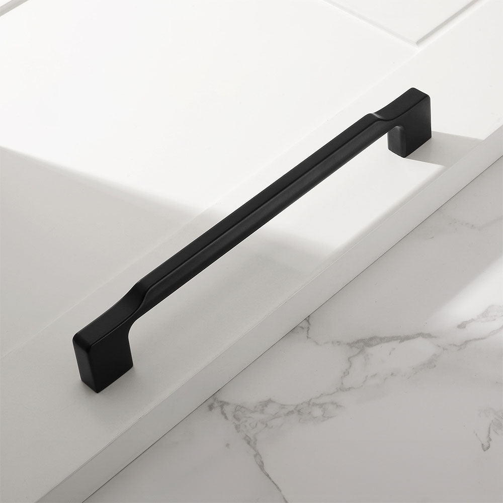 Elegant Black Zinc Alloy Square Cabinet Pulls and Handles