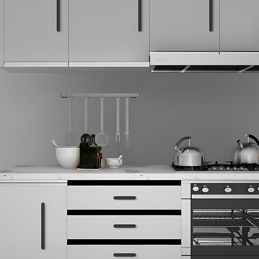 Black Brushed Aluminium Kitchen Cupboard Handles