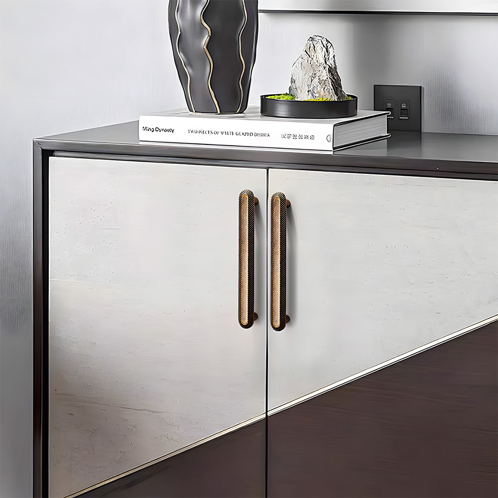 Antique Bronze Knurled Textured Cabinet Pulls